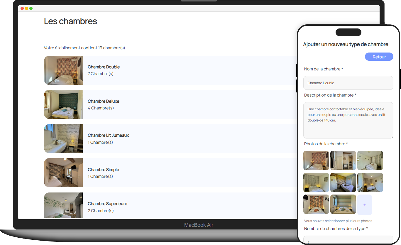 Gestion visuelle des chambres